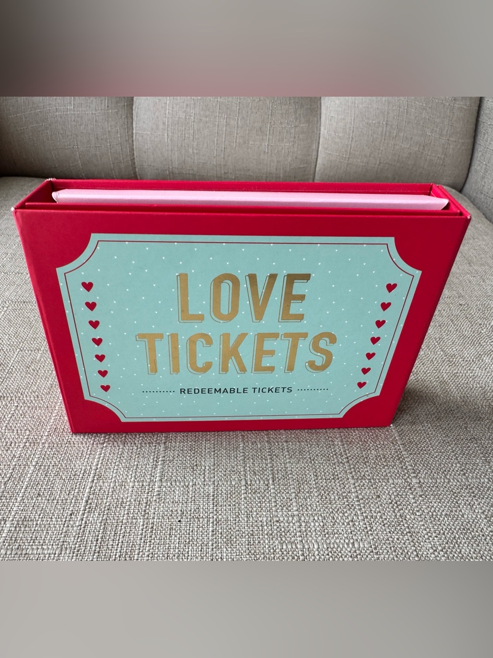 Love Tickets Redeemable Ticket Book - Anniversary Gift / Valentines Day gift